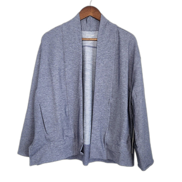 Ministry of Supply Sweaters - Ministry of Supply Womens Blue (3M9) Fusion Terry Wool Blend Cardigan Size L NWT